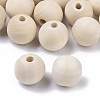 Unfinished Natural Wood Beads X-WOOD-S651-A18mm-LF-1