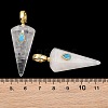Natural Quartz Crystal Rock Crystal Pointed Pendants GG-CBA19F2-02G-04-3
