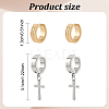 24Pcs 12 Style 204 Stainless Steel Clip-on Earrings EJEW-AN0003-44-7