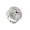 304 Stainless Steel Cuff Ring Components STAS-P403-08P-1