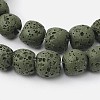 Natural Lava Rock Bead Strands X-G-L435-03-8mm-20-1