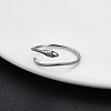 Rhodium Plated 925 Sterling Silver Cuff Rings RJEW-BB67113-3