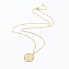 Brass Micro Pave Clear Cubic Zirconia Pendant Necklaces NJEW-J059-01A-2
