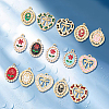 30Pcs 15 Styles Alloy Enamel Pendants FIND-SC0023-25-7