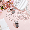 1Pc Iron Rhinestone Whistle Pendant Popcorn Chain Necklaces for Women NJEW-DR0001-03A-3
