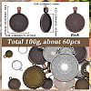 1Bag Alloy Pendant Cabochon Settings FIND-SC0023-79A-01-2