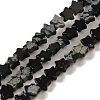 Natural Snowflake Obsidian Beads Strands G-G085-B37-02-1