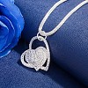 Heart Pendant Necklaces NJEW-BB62275-A-4