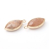 Natural Sunstone Pendants X-G-B009-01G-C-2