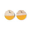 Resin & Wood Stud Earrings EJEW-N017-003A-C04-4