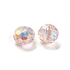 Transparent Electroplate Glass Beads GLAA-L046-02D-2