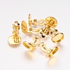 Brass Clip-on Earring Settings X-KK-I007-G-NF-1