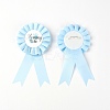 Chiffon Daddy to Be & Mommy to Be Tinplate Badge Pins AJEW-WH0162-43-3