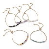 Adjustable Natural Gemstone Slider Bracelets BJEW-JB04929-1