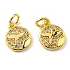 Rack Plating Brass Micro Pave Cubic Zirconia Charms KK-D036-04G-2