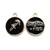 Alloy Enamel Pendants X-ENAM-S124-01A-08F-1