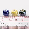 Glazed Porcelain Beads PORC-D001-16mm-M-3