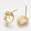 Brass Stud Earring Findings KK-S348-414-2
