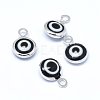 Handmade Evil Eye Lampwork Charms KK-F764-13P-01-1