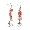 Natural Gemstone Chips Dangle Earrings EJEW-G336-01AS-3