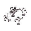 Gunmetal Plated Alloy Letter Pendants LS-PALLOY-J718-01B-Y-2
