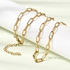 4MM 304 Stainless Steel Textured Paperclip Chain Necklaces for Man and Women SA-CBAB767-12G-1
