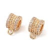 Brass Pave Clear Cubic Zirconia Beads KK-N256-08G-C-1