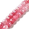 Electroplate Glass Beads Strand GLAA-G088-03A-1