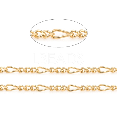 3.28 Feet Brass Figaro Chain X-CHC-G012-04G-1