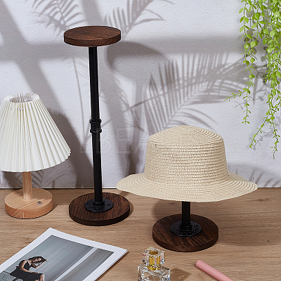 2Pcs 2 Sizes Wooden Hat Racks ODIS-PH0009-22-1
