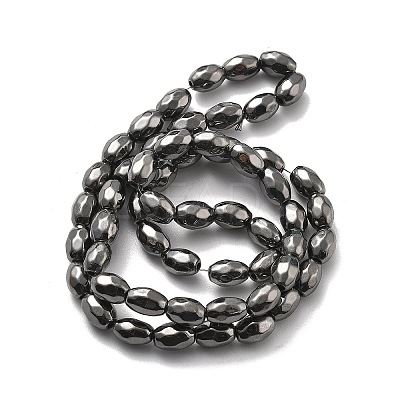 Synthetic Magnetic Hematite Beads Strands G-P518-07-1
