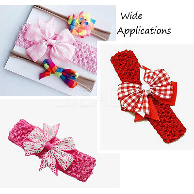 2 Rolls 2 Sizes Polyester Elastic Ribbon EW-TA0001-02E-1