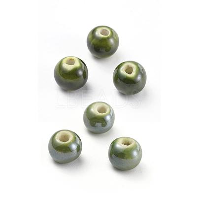 Glazed Porcelain Beads PORC-D001-10mm-11-1