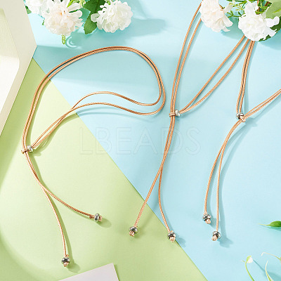 Waxed Polyester Cord Slider Necklace Making NJEW-TAC0018-03-1