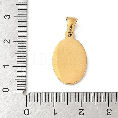 Natural Shell Oval with Initial Pendants STAS-I351-23G-C-1