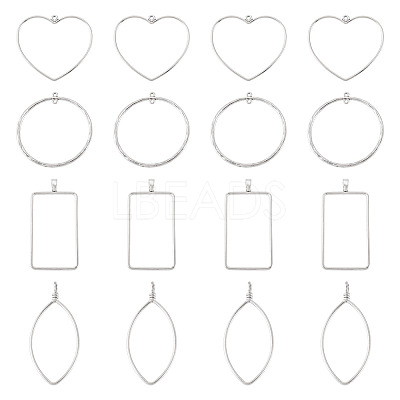 24Pcs 4 Styles Tibetan Style Alloy Connector Charms TIBEP-TA0001-45-1