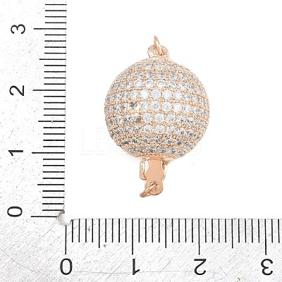 Brass Micro Pave Clear Cubic Zirconia Box Clasps CU-CBA8324-01RG-1