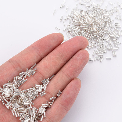 Plated Glass Bugle Beads SEED-S046-01A-21-1