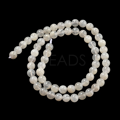 Natural White Moonstone Beads Strands X-G-F306-05AB-6mm-01-1
