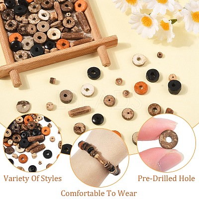Dyed Natural Coconut Beads COCB-YW0001-01-1