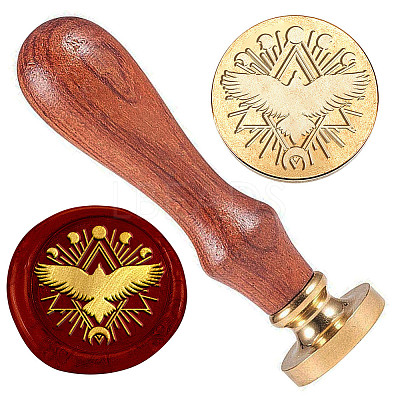 Golden Plated Brass Sealing Wax Stamp Head AJEW-WH0208-941-1