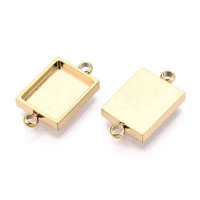 304 Stainless Steel Connector Cabochon Settings STAS-N115-41G-1