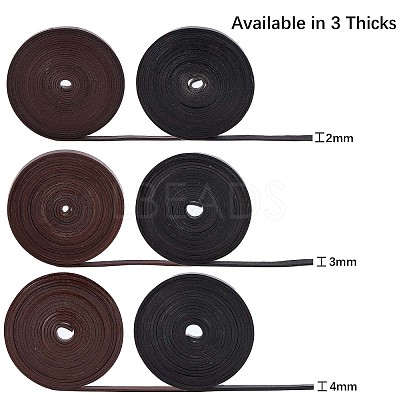 Flat Cowhide Leather Cord WL-GF0001-08E-02-1