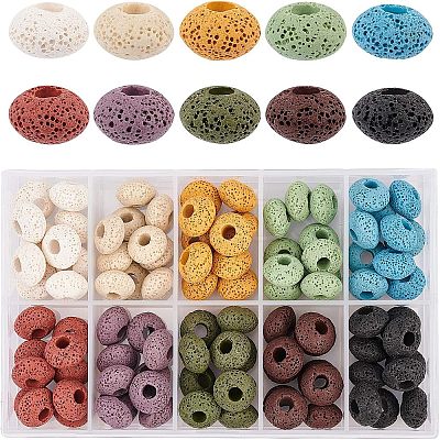 4 Strands Natural Lava Rock Beads Strands G-NB0001-52B-1