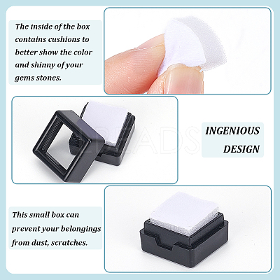 Cube Plastic Loose Diamond Storage Boxes CON-WH0095-49C-1