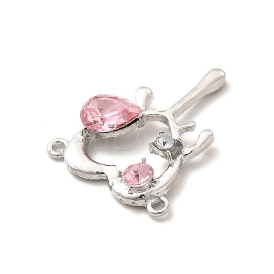 Alloy Cubic Zirconia 2-Loop Pendants ALRI-K050-01P-1