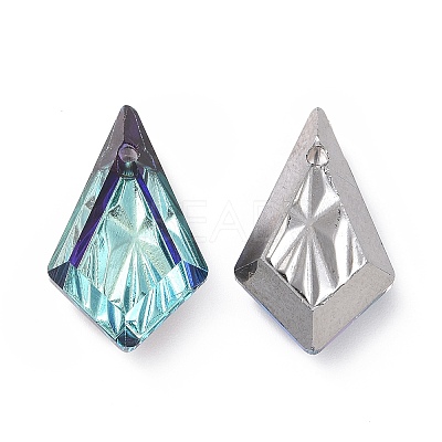 Embossed Glass Rhinestone Pendants GLAA-J101-01B-001BB-1