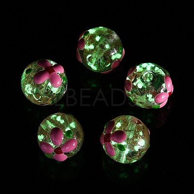 Luminous Handmade Gold Sand Lampwork Beads LAMP-N035-04E-1