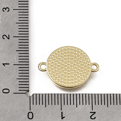 Natural White Shell Brass Flat Round Links Connector Charms KK-C262-03A-02G-1