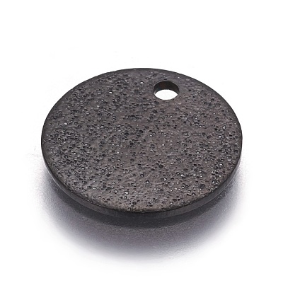 304 Stainless Steel Textured Pendants X-STAS-I098-01-15mm-B-1